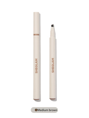 SHEGLAM FEATHER BETTER LIQUID EYEBROW PENCIL-MEDIUM BROWN