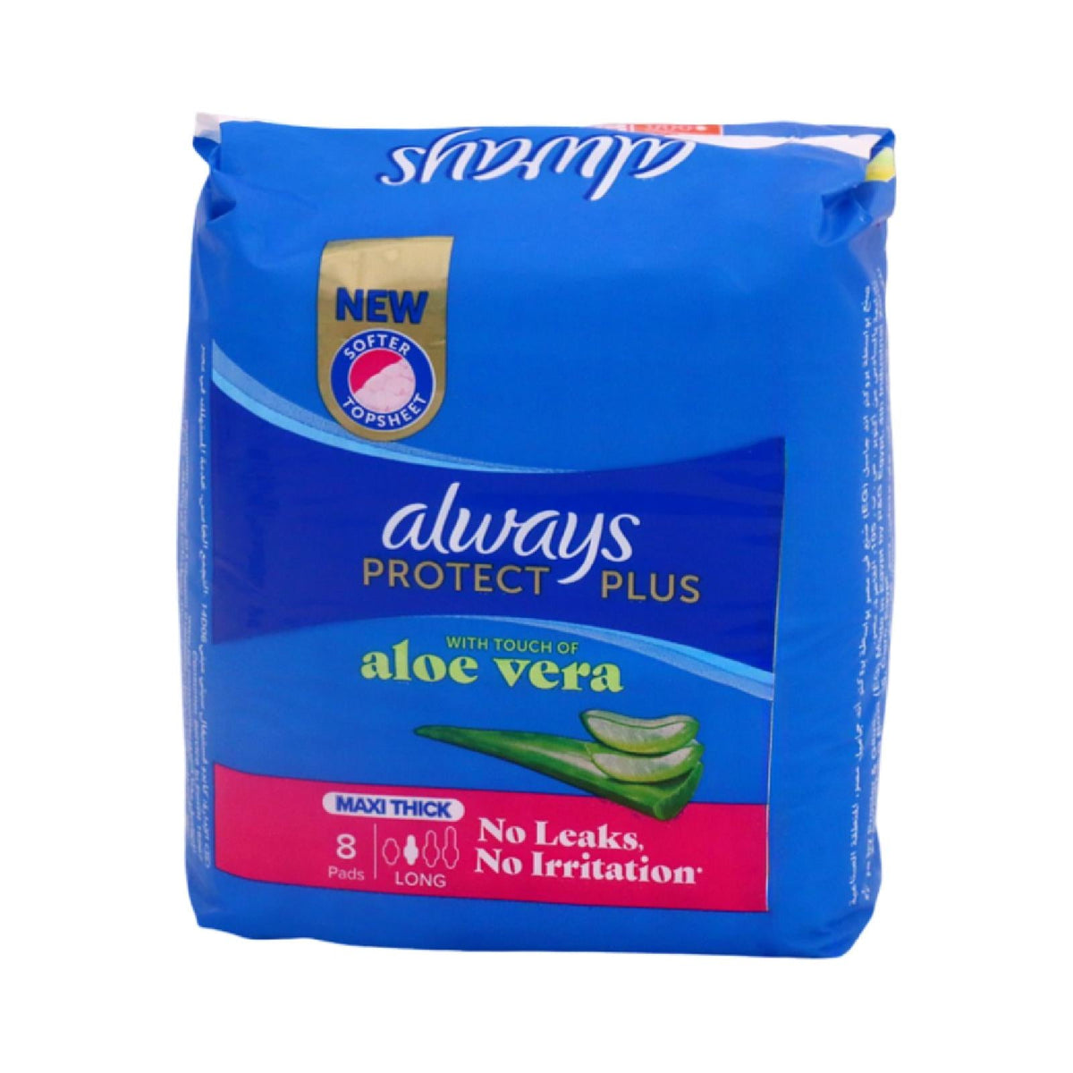 ALWAYS PROTECT PLUS WITH ALOE VERA MAXI THICK LONG 8PADS