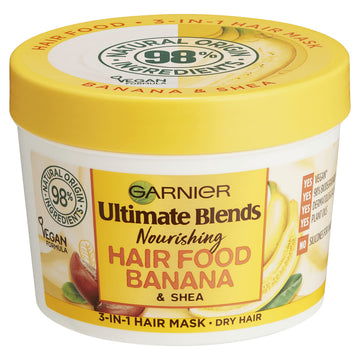 Garnier Ultra Doux Smoothing Banana + Shea 3-In-1 Hair Food for Frizzy Hair Mask 390 ml | ماسك للشعر غارنييه 390 مل