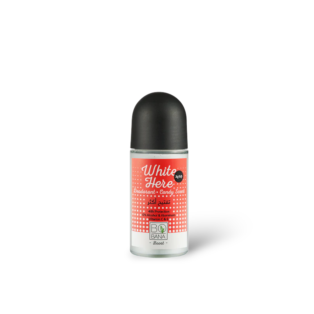 White Here Deodorant With Candy Scent