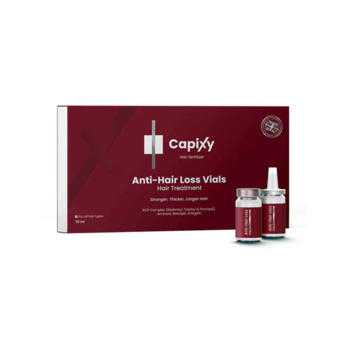 Capixy Anti Hair Loss Vials 70 ml (7 Vial X 10 ml) | علاج تساقط الشعر كابيكسي 70 مل