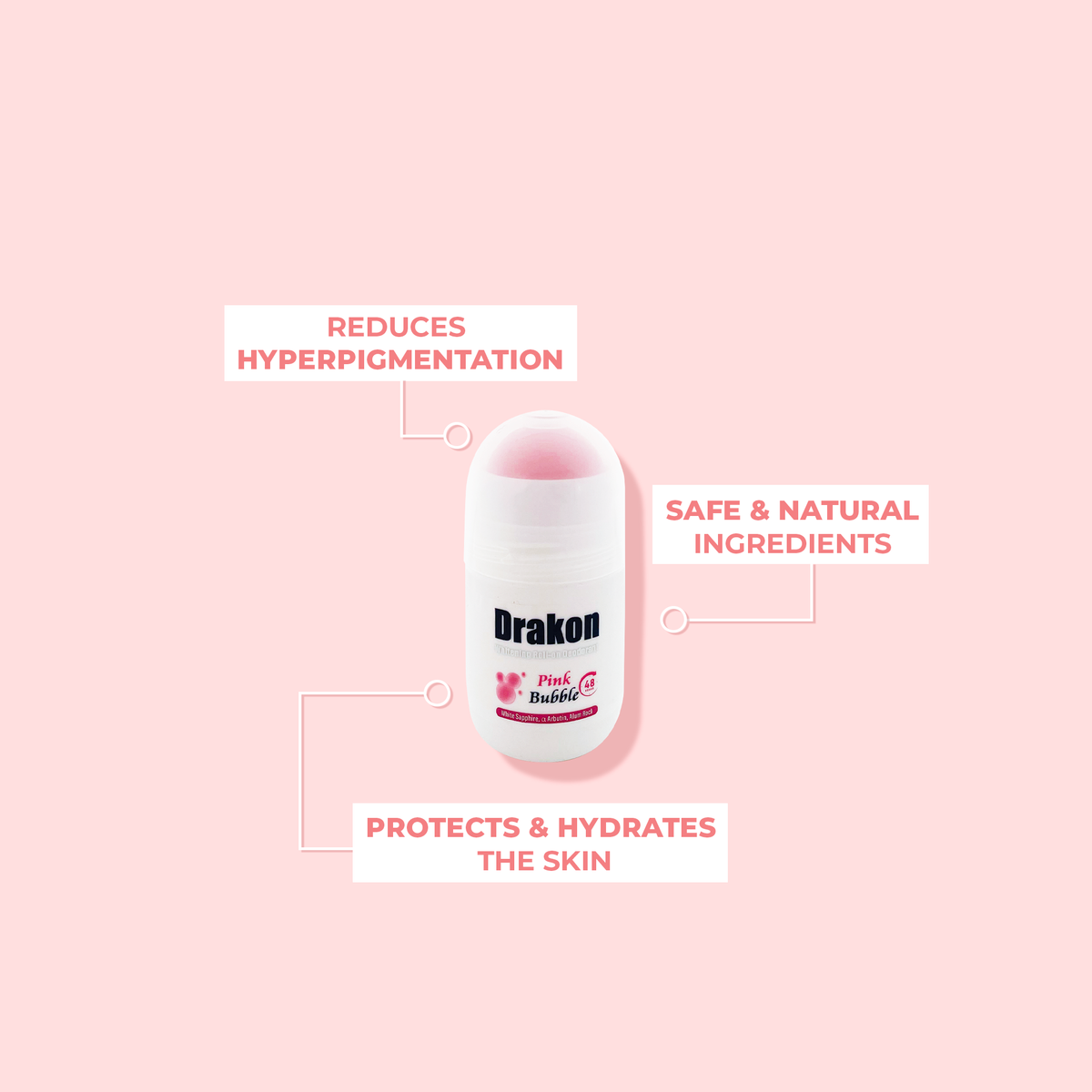 Whitening Roll-On Deodorant - Pink Bubble