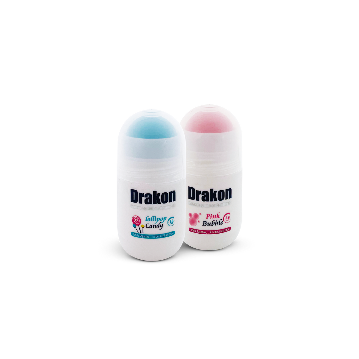 Whitening Roll-On Deodorant - Pink Bubble & Lollipop Candy (1+1 Free)