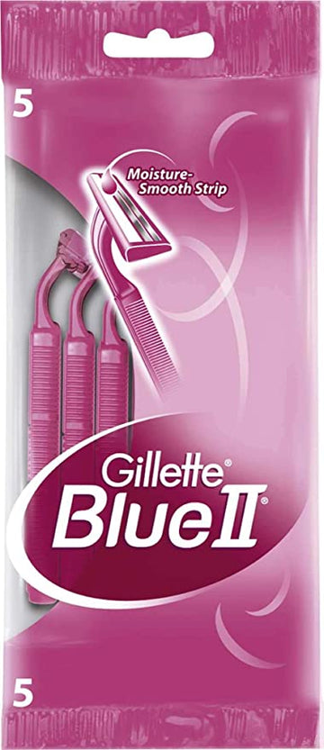 Gillette Blue II Plus Disposable Razor for Women - 5 Pieces