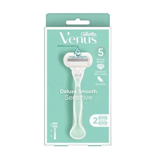 Gillette Venus ماكينة حلاقة Deluxe Smooth Sensitive 5 شفرات and 2 قطعه