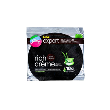 Godrej Expert Black Brown Rich Cream Hair Color 20 g & 20 ml . | صبغة شعر جودريج 20 مل