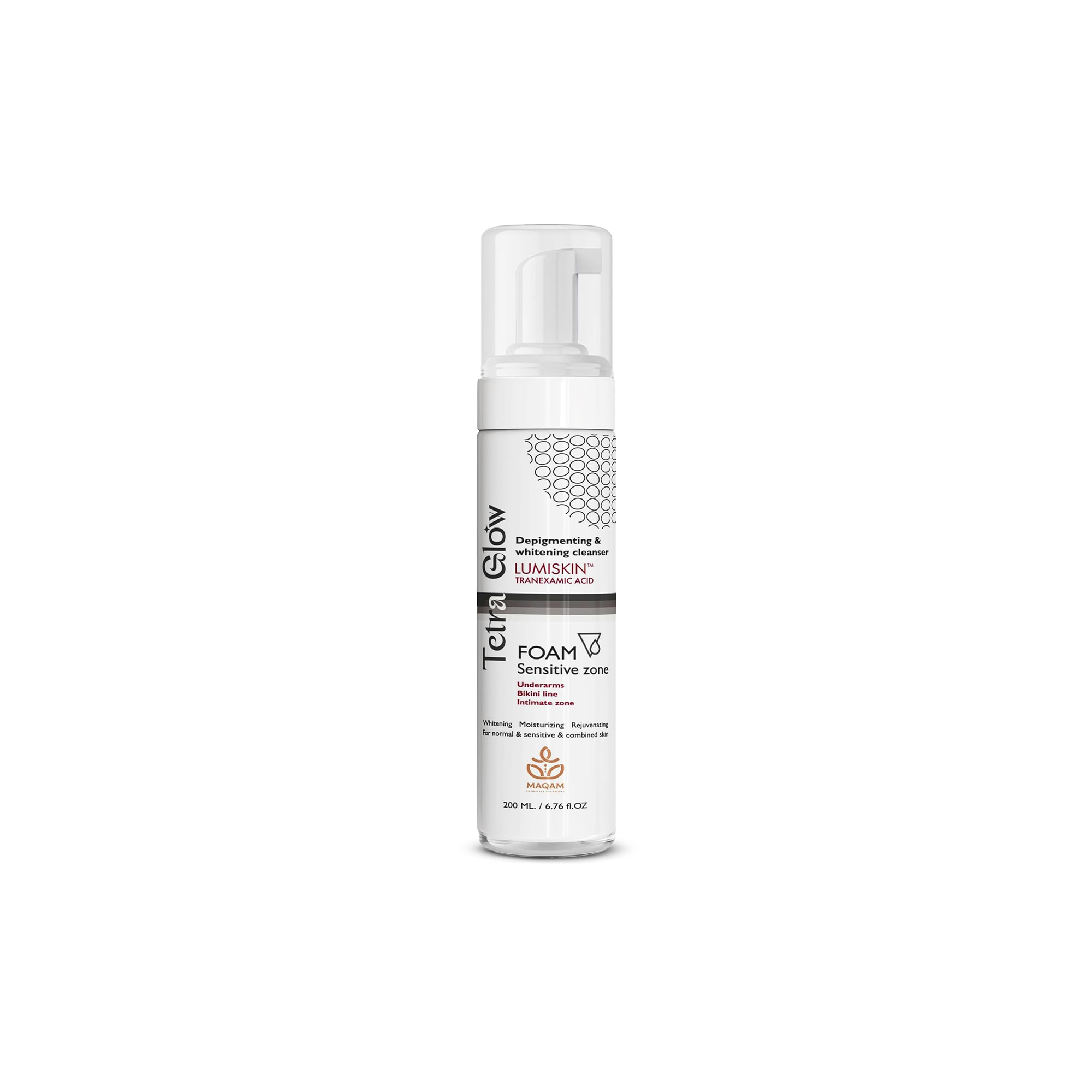 Tetra Glow Sensitive Zone Whitening Foam Cleanser