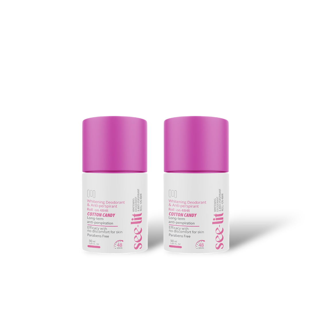 Whitening Deodorant & Anti-Perspirant Roll On - Cotton Candy (1+1)