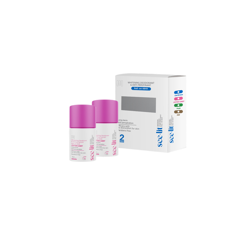 Whitening Deodorant & Anti-Perspirant Roll On - Cotton Candy (1+1)