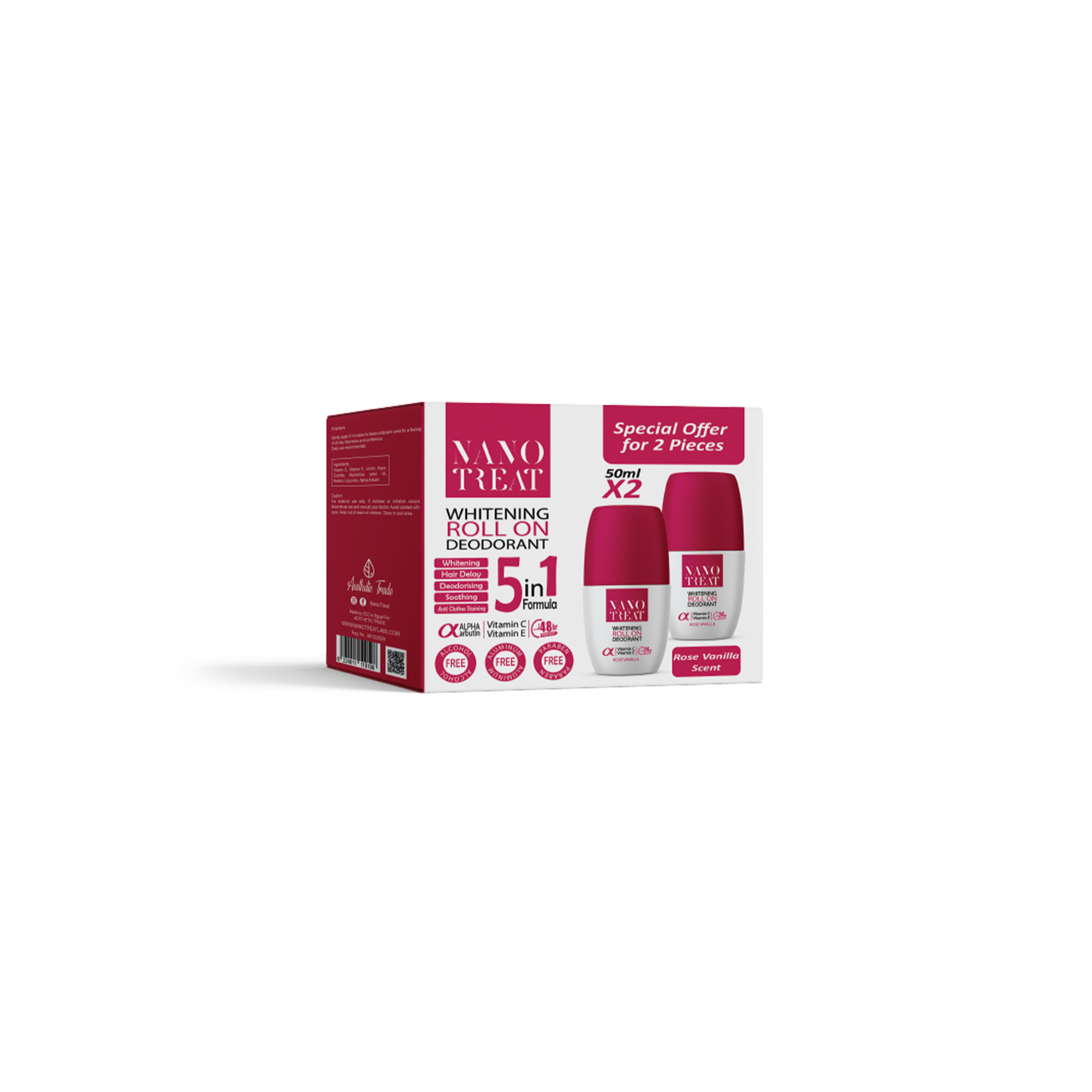 Vanilla Roll-On Deodorant 1+1 Free