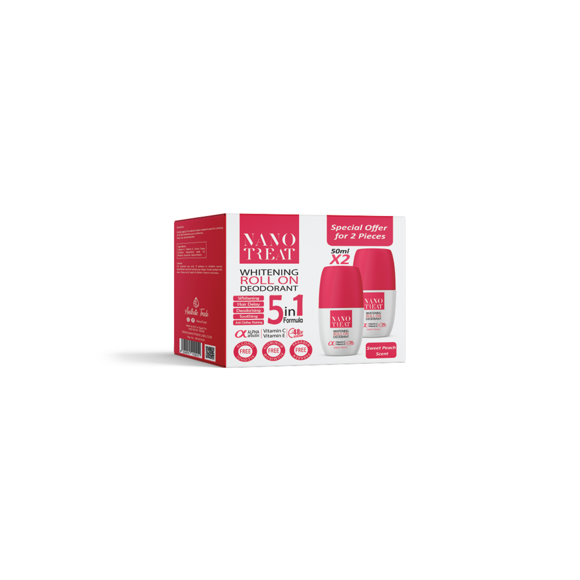 Sweet Peach Roll-On Deodorant 1+1 Free