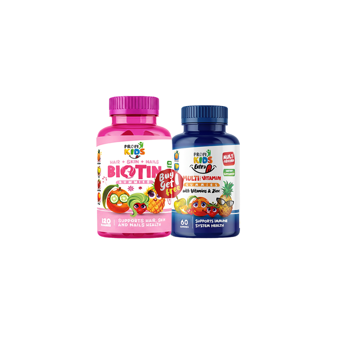 Biotin Gummies + 60 Multivitamin Gummies (1+1)