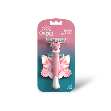 Triple Blade Shaving System Razor Handle - Refills x5