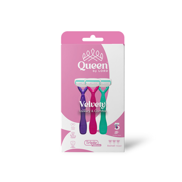 Velvety Triple Blade Disposable Razors (3-Pack)