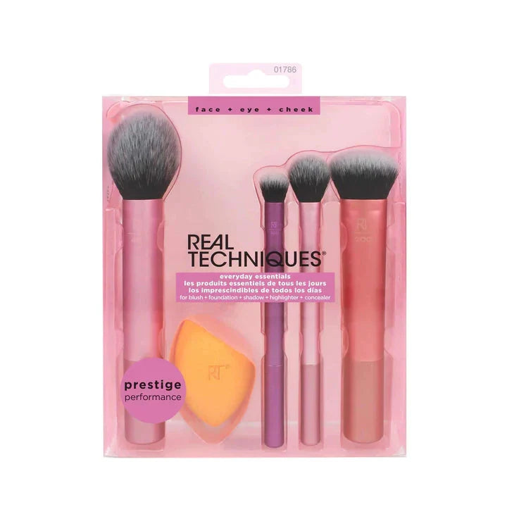 Real Techniques Brush Set (Everyday Essentials, Enhanced Eye, Flawless Base)