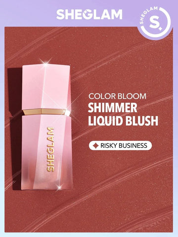 SHEGLAM Risky Business Color Bloom Dayglow Liquid Blush Shimmer Finish- 5.2ml LP