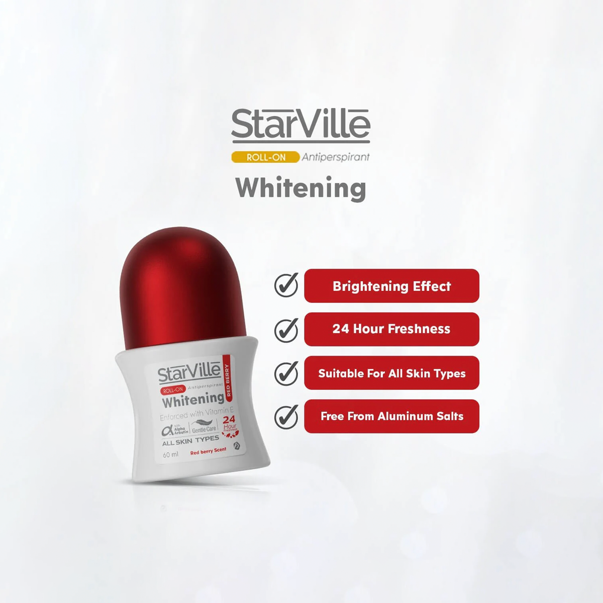 Whitening Roll-on in Red Berry