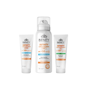 Sunscreen Mist + Hydro Boost gel SPF 50+ Anti-Shine + Lotion SPF 50+
