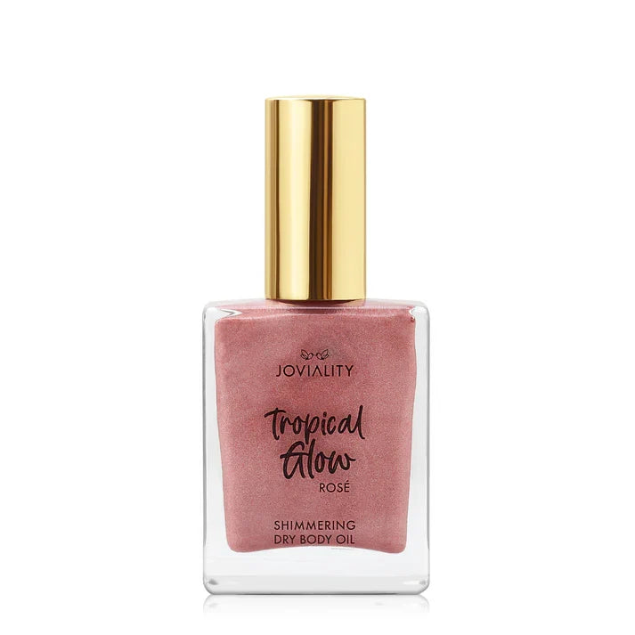 JOVIALITY TROPICAL GLOW SHIMMERING DRY BODY OIL-ROSE 50ML