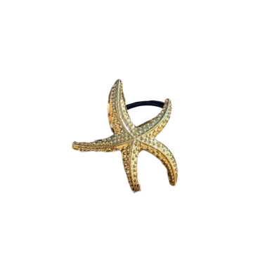 Starfish Gold Hair Tie Gold