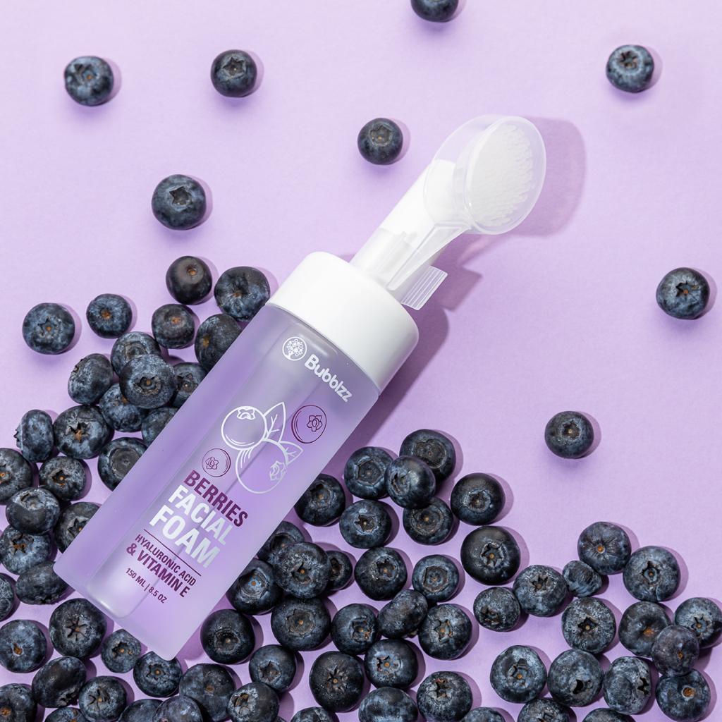 BUBBLZZ BERRIES FACIAL FOAM HYALURONIC ACID & VITAMIN E 150ML