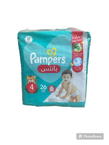 PAMPERS PANTS SIZE 4  (9- 14 KG)26 PANTS