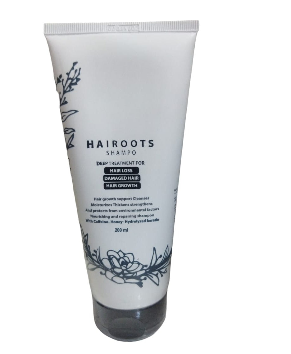 HAIR ROOTS SHAMPOO FOR HAIR LOSS , DAMAGED HAIR & HAIR GROWTH 200ML