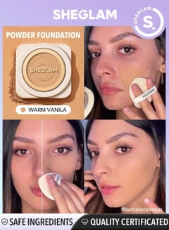 SHEGLAM SKIN-FOCUS WARM VANILLA HIGH COVERAGE POWDER FOUNDATION 11G