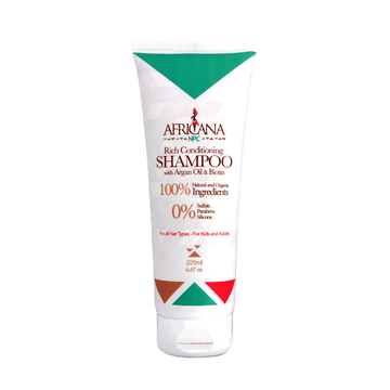 AFRICANA SHAMPOO WITH ARGAN OIL & BIOTIN 225ML