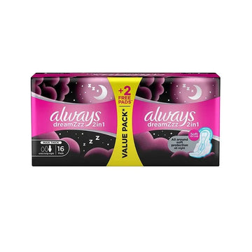 ALWAYS DREAM MAXI THICK EXTRA LONG NIGHT PADS 16PADS +2 FREE PADS
