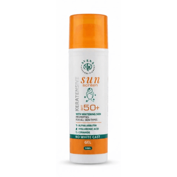 AVENS KERATENSIVE SUNSCREEN GEL WHITE WHITENING SKIN  ALPHA ARBUTIN SPF50+ 50M ALL SKINL
