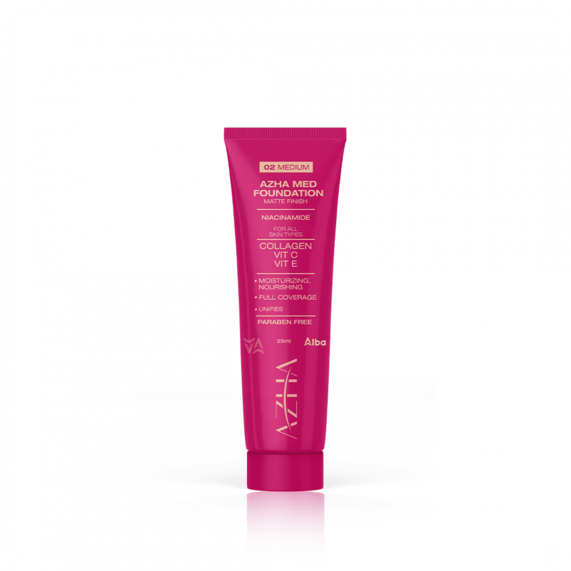 AZHA FOUNDATION 02 MEDIUM 30ML