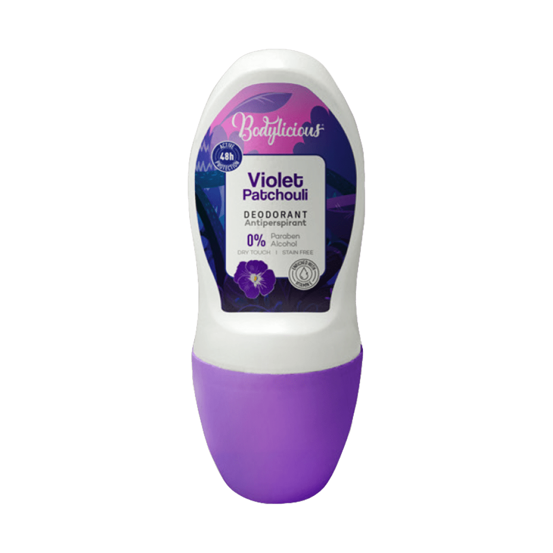 BODYLICIOUS VIOLET PATCHOULI ANTIPERSPIRANT DEODORANT 50ML