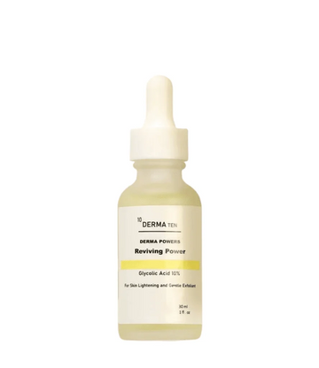 Derma 10 Reviving Power Serum (glycolic Acid 10%) 30 ml | سيروم للوجه Derma 30 مل