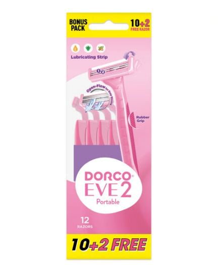DORCO EVE 2 ( 10+2) 12 RAZORS PINK