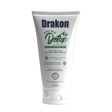 DRAKON DAILY SKIN DETOX FACIAL WASH GEL FOR OILY&COMBINED SKIN 200ML