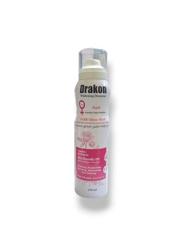 DRAKON WHITENING DEO SENSE FRESH SENSITIVE ZONE DEODORANT 150ML