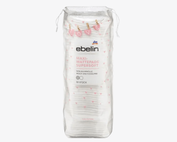 EBELIN COTTON PADS MAXI SUPERSOFT, 50 PCS