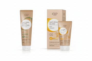 EVA NATURAL GLOW FACIAL WASH FOR OILY SKIN 100ML + DAY CREAM WITH SPF 30 50G OFFER