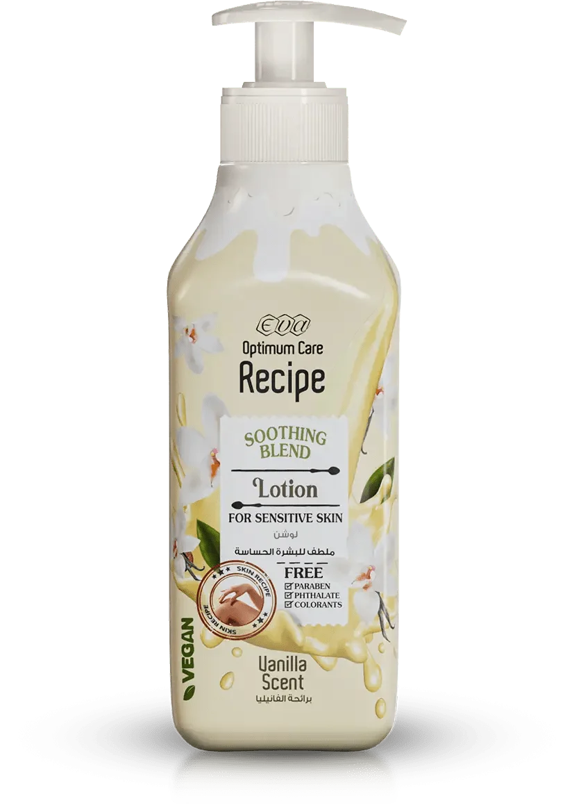 EVA OPTIMUM CARE RECIPE SOOTHING BLEND LOTION FOR SENSITIVE SKIN - VANILLA SCENT 370ML