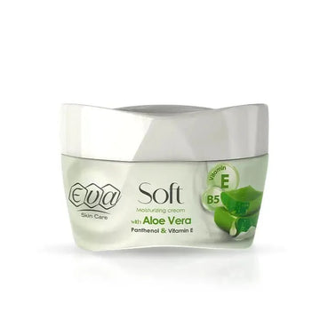 EVA SOFT MOISTURIZING CREAM WITH ALOE VERA VIT E+B5 50GM