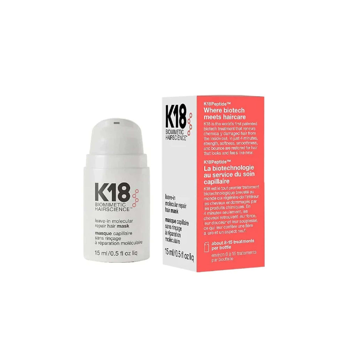 K18 Leave in 15 ml | كريم تصفيف للشعر كي18 15 مل