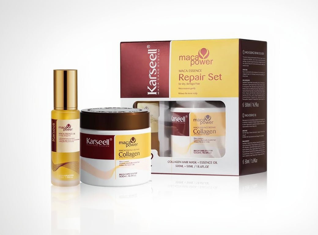 Karseell Hair Repair Set (Collagen Mask 500 ml + Oil 50 ml) | مجموعة إصلاح الشعر كارسيل
