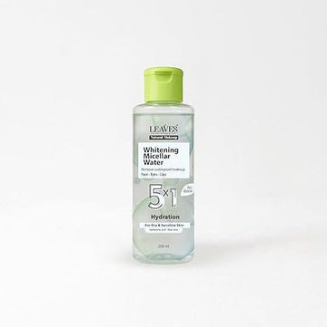 LEAVES NATURAL MAKEUP WHITENING MICELLAR WATER 5*1 FOR DRY&SENSITIVE SKIN 200ML