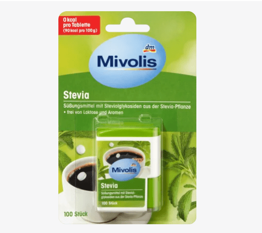 MIVOLIS STEVIA SWEETENER IN TABLETS, 100 PCS (90 KCAL PRO 100G)