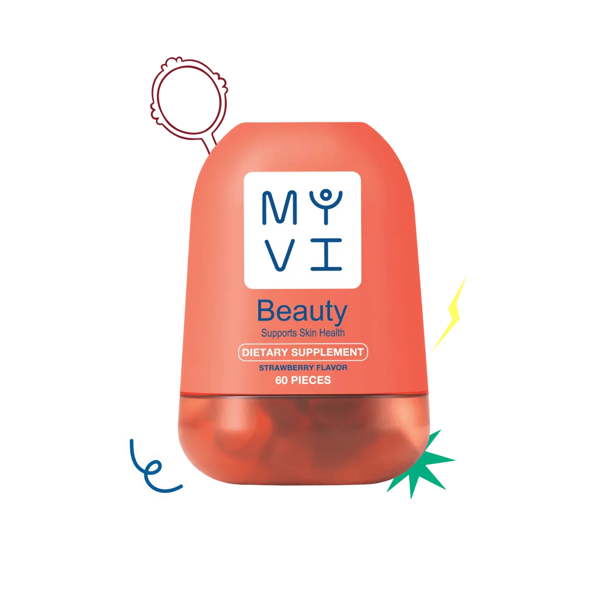 MY VI BEAUTY DIETARY SUPPLEMENT 60PC STRAWBERRY FLAVOR
