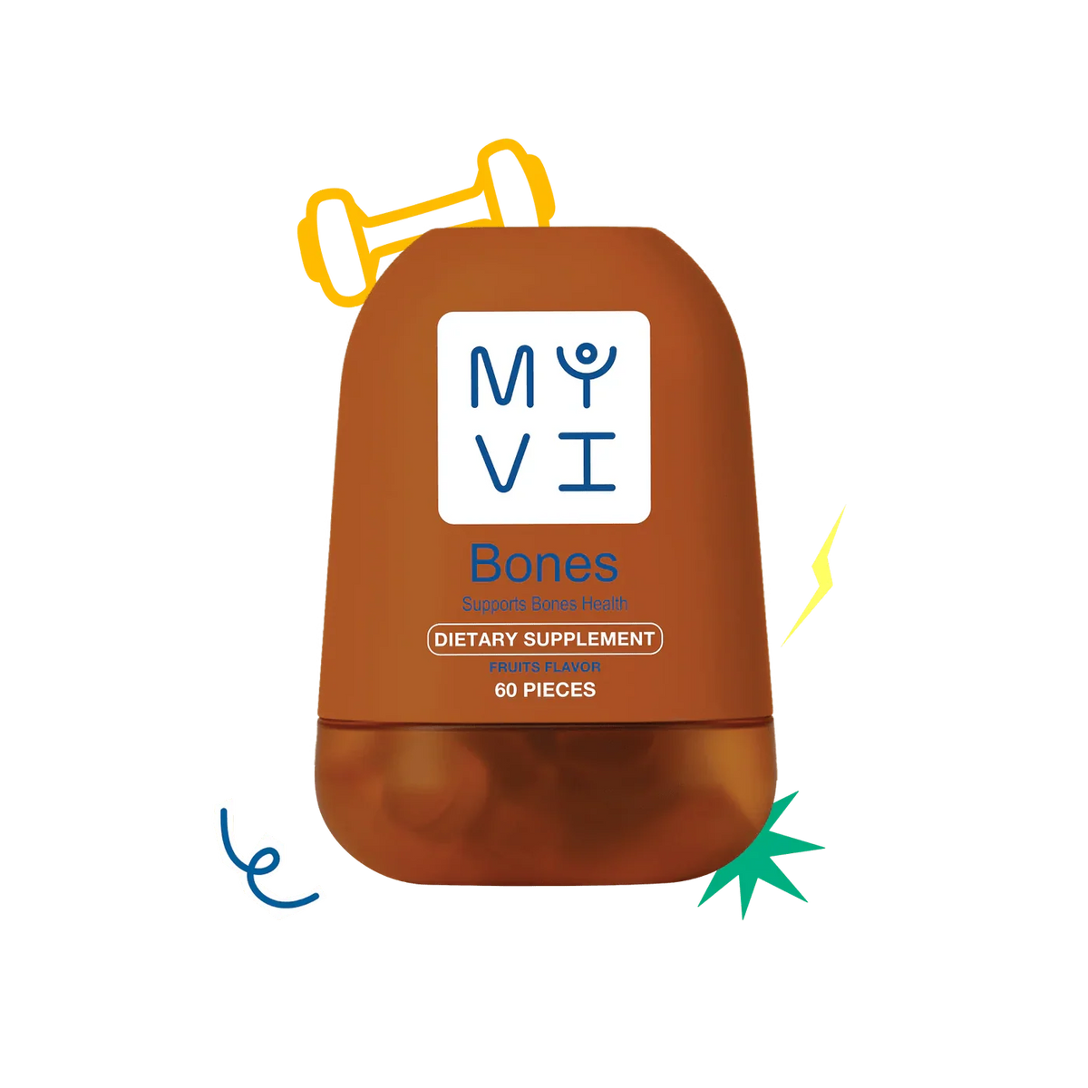 MY VI BONES DIETARY SUPPLEMENT 60PC FRUITS FLAVOR