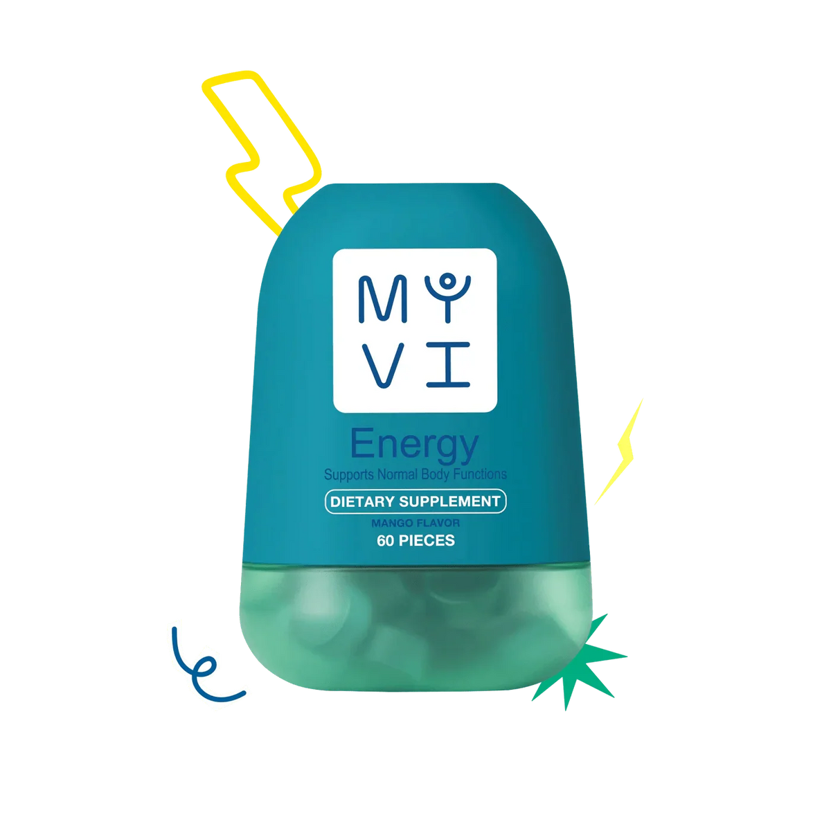 MY VI ENERGY DIETARY SUPPLEMENT 60PC MANGO FLAVOR