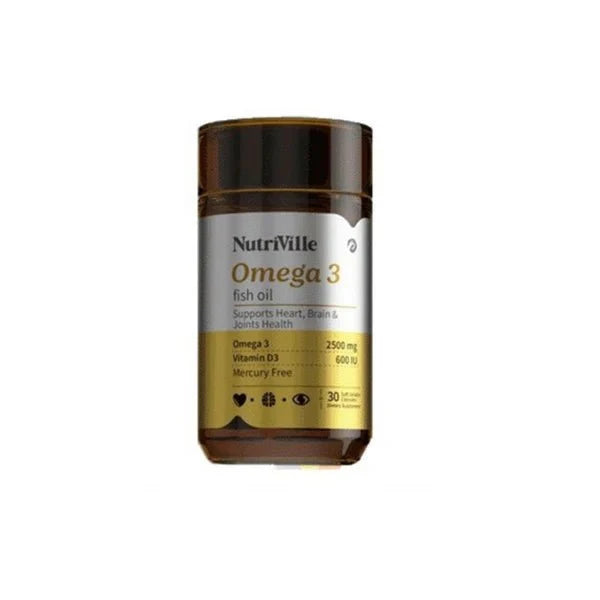 Nutriville Omega 3 Fish Oil 30 Tablets | مكمل غذائي Nutriville 30 قرص