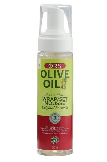 ORS OLIVE OIL HOLD & SHINE WRAP/SET MOUSSE 207ML